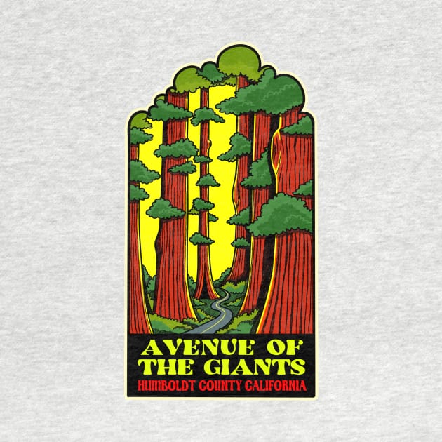 Vintage Avenue of the Giants Souvenir Design by CattGDesigns